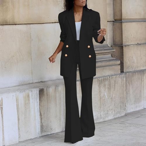 2 Piece Blazer Sets Open Front Blazers and Slim Fit Pants Suits Set Pants Suits for Women Dressy Casual Business Suit2