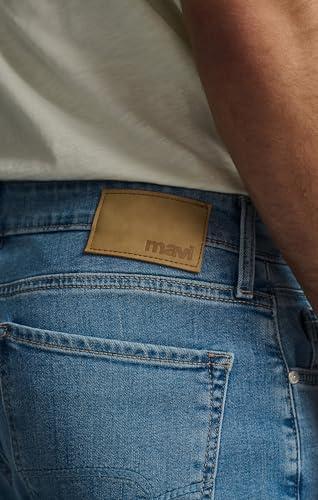 Mavi Men's Zach Mid Rise Straight Leg Jeans, Deep Brushed Williamsburg3