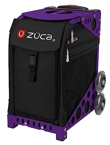 ZÜCA Sport Obsidian Rolling Bag with Purple Frame (flashing wheels)