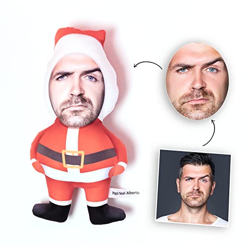 Fotoprix Dibuñecos | Papá Noel de Peluche Personalizados con tu Cara Bonita | Regalo para Navidades | Etiqueta Personalizable como felicitación de Navidad Cover