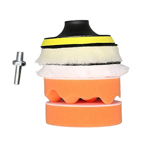 Wakauto Kit de almofada de polimento para furadeira de espuma para carro, polimento, lacre autoadesi