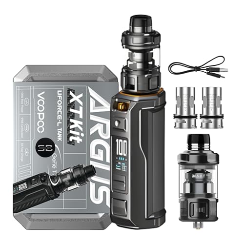 Voopoo Argus XT Vape Kit [Graphite] - Available in 5 colours - 3A Fast Charge 18650/21700 Battery (SOLD SEPARATELY) 100W - Compatible with MAAT Tanks & TPP Coils - No Nicotine