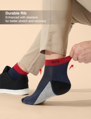 Image of Symbol Premium Men's Cotton Sports Socks Unisex | High Ankle Length | Odour-Free & Anti-bacterial | Cushioned Base | Available in Combo Packs