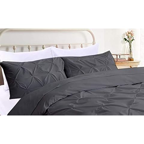 Fabricom-Retail Hotel 750-Thread Count Wrinkle & Fade Resistant Egyptian Quality Box Pleated Bed Skirt Tailored 16 inch Drop Length (Twin XL, Dark Gray) Cover