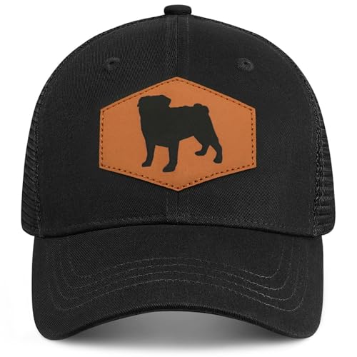 Gorra de béisbol Pug ajustable para amantes de perros miniatura 2