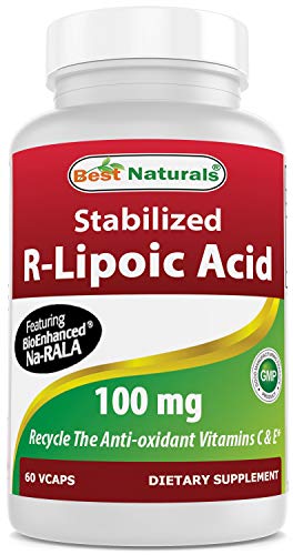 Best Naturals Stabilized R-Lipoic Acid Capsule, 100 mg, 60 Count