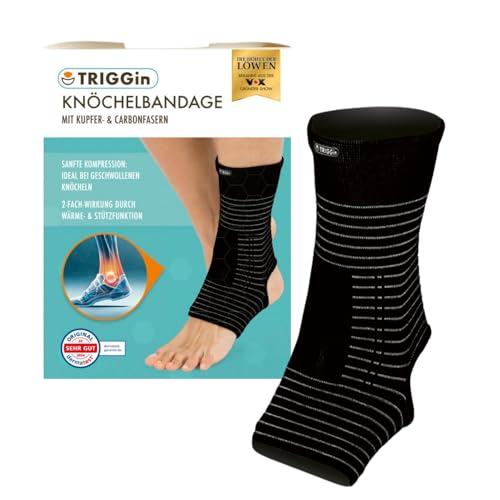 TRIGGin Knöchelbandage mit Kupfer- & Carbonfasern