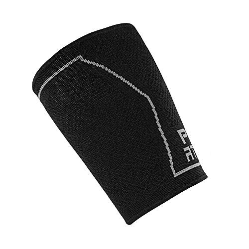Pure Athlete Technical Thigh Compression Sleeve- Men Women Hamstring, Thigh, Groin, Quad Support Relief (Small, Black - 1 Sleeve)