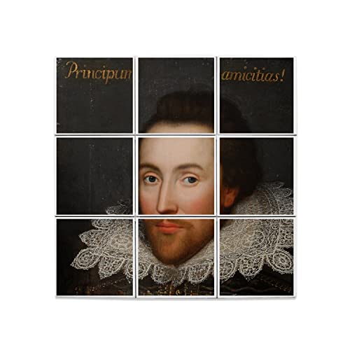 Carreaux céramique décoratif William Shakespeare peinture d'art
