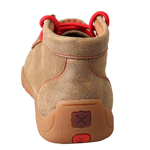 Image of Twisted X Kid's Driving Handcrafted Leather Casual Moccasins, Bomber /Red, 12.5 Medium