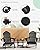 Plawdlik Oversized Folding Adirondack Chair, HDPE All-Weather Patio Chair with 2 Cup Holders, High Back Wide Seat Fire Pit Chair for Outdoor Lawn Garden, Black