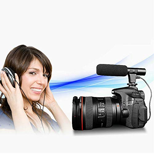 Studio On Camera Hot Shoe Mount Stereo Shotgun 3.5mm Microphone MIC for