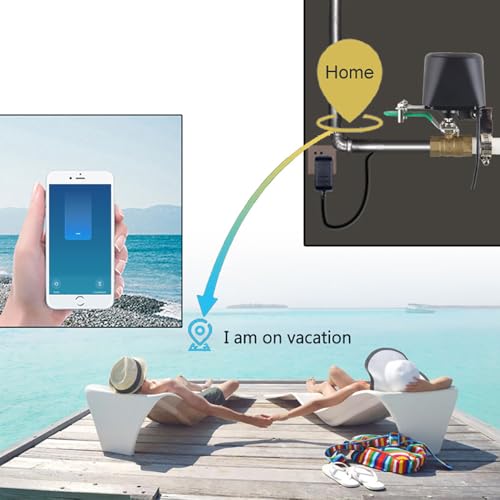 Vanne d'eau intelligente WiFi avec arrêt automatique Tuya Smart Life Mengshen