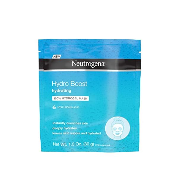 Neutrogena-Hydro-Boost-Moisturizing-Hydrating-100-Hydrogel-Sheet-Face-Mask-for-Dry-Skin-with-Hyaluronic-Acid-Gentle-Non-Comedogenic-12-Count Neutrogena Hydro Boost Moisturizing & Hydrating 100% Hydrogel Sheet Face Mask for Dry Skin with Hyaluronic Acid, Gentle & Non-Comedogenic, 1 Ounce (Pack of 12)