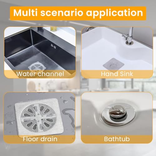 Image of Square Steel Kitchen Strainer, Sink Jali, Drain Filter, Wide Rim Anti Clogging Mesh Drain Filter Vegetable Hair Catcher Drain Cover (10)