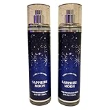 Bath & Body Works Fine Fragrance Mists, Set of 2, 8oz Each Bottle (Sapphire Moon)