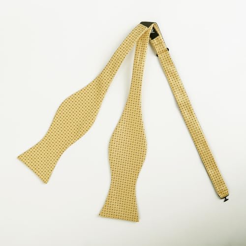 Image of Alizeal Mens 2pcs Solid Self-tied Bow Tie Set | Alizeal Mens 2pcs Self-tied Solid /Animal Bow Tie and Pocket Square Set Perfect for Wedding Business Formal Events