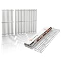 QuliMetal Grill Warming Rack and Grill Grates for Weber GS4 Genesis II E-410, II S-410, II SE-410 Grills, Grill Parts for Weber Genesis II 400 Series, Stainless Steel for Weber 66045 66089