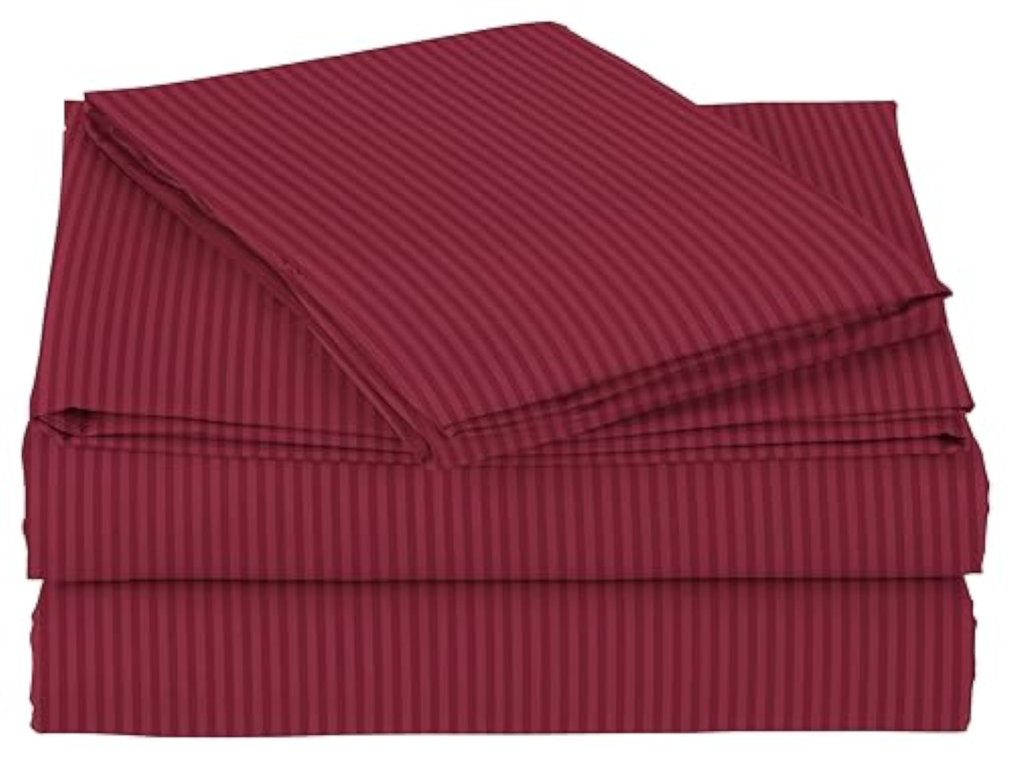 Premium Cotton 220tc Elastic Fitted Bedsheets with 2 Pillow Covers, King Size