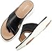 Reimferce Orthopedic Sandals for Women Outdoor: Black 7.5 Dressy Comfort Slides Womens Fashion - Casual Platform Ladies Walking Sandal