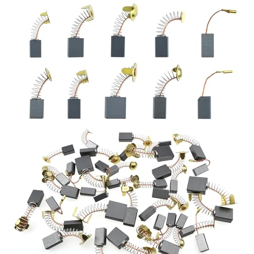 SATUY 80Pcs Electric Motor Carbon Brushes Set, 10 Different Models Carbons Brushes, Carbon Brush Replacement for Carbons Brush Motor Maintenance