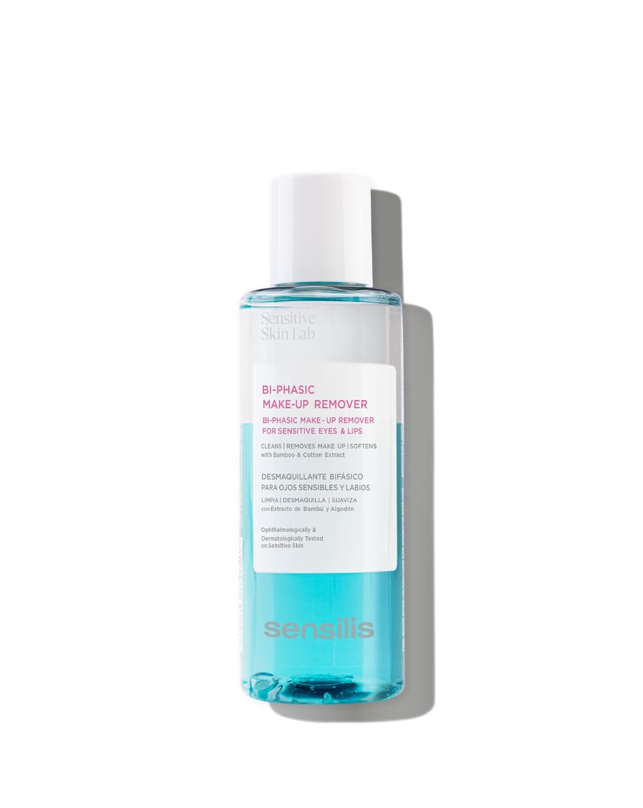 Sensilis - Ritual Care Biphase-Make-up-Entferner für Empfindliche Augen & Lippen, Effektive Reinigung und Beruhigende Pflege, Biphase-Formel, Bambus, Für alle Hauttypen, Ocean Respect - 150 ml