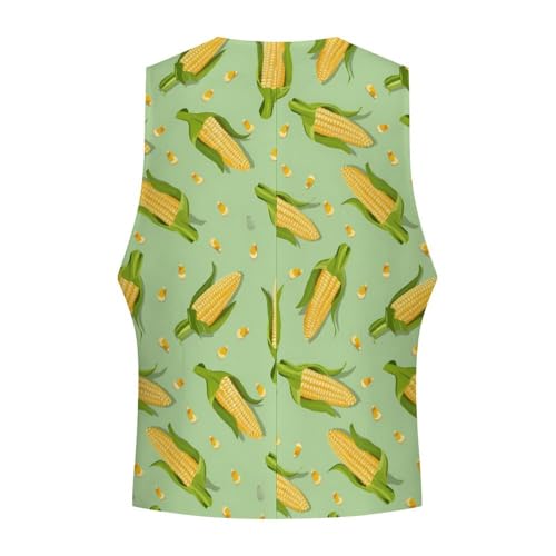 Fresh Corn Men's Suit Vest Waistcoat Vests Formal Dress with 2 Pockets for Business Casual Tuxedo4