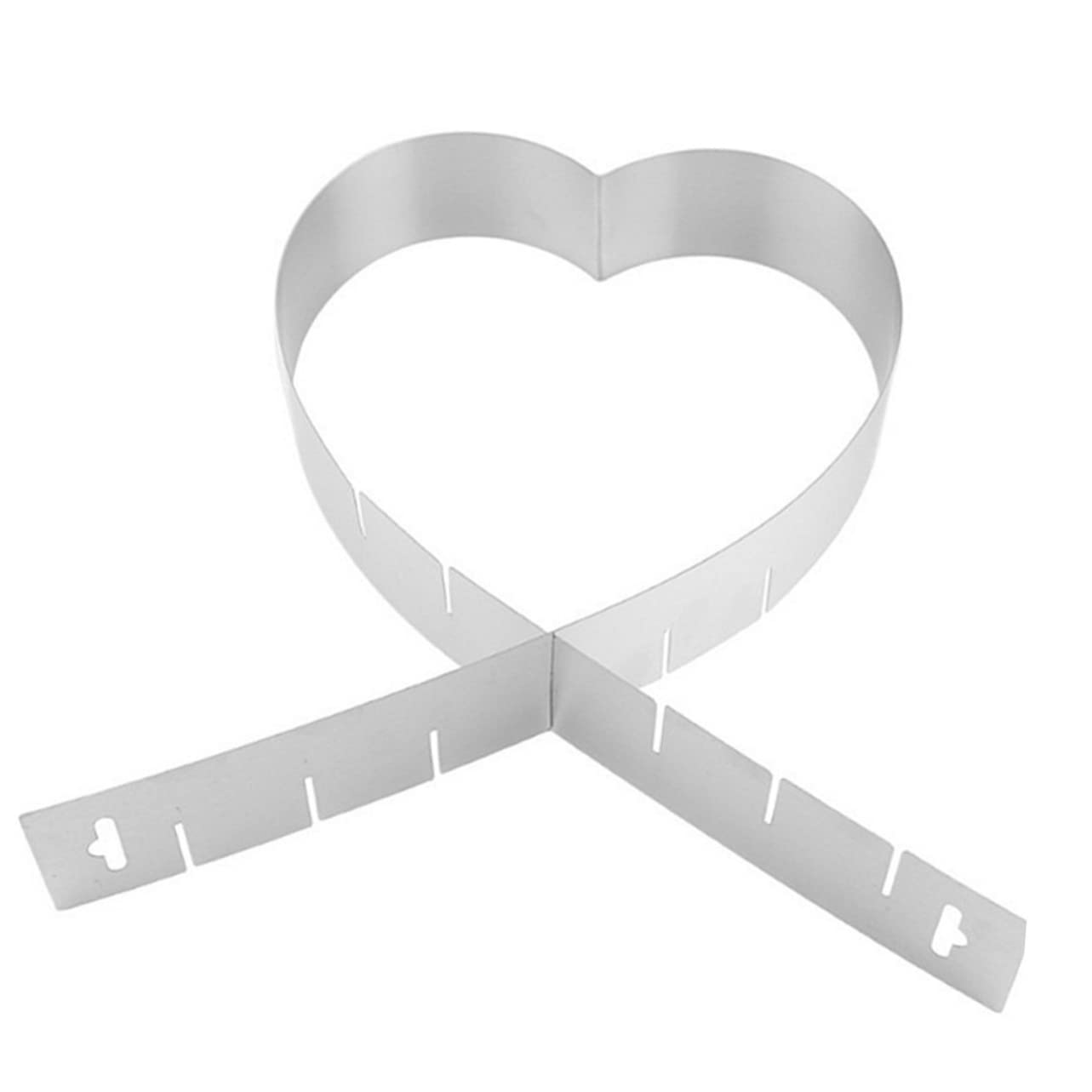 ABOOFAN Adjustable Heart Shaped Cake Mold Multi Function Mousse Ring Baking Tool for Easy Cake Creation Non Stick Design for Mousse and Dessert Lovers