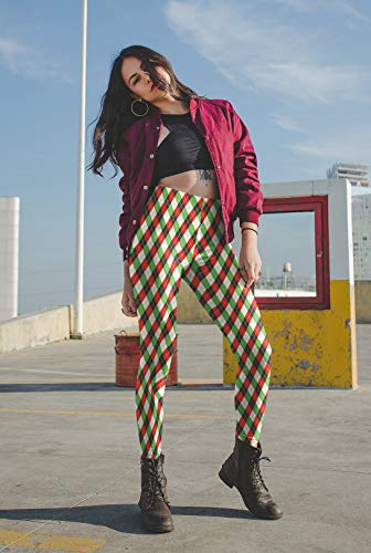 Image of sissycos Women's 80s Leggings Neon Artistic Splash Printed Buttery Soft Stretchy Pants