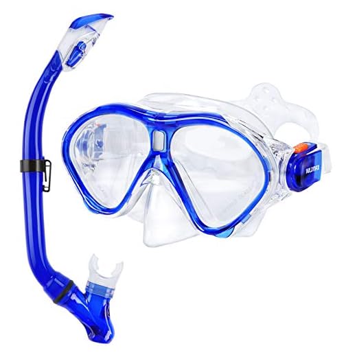 WILDMAX Kids Snorkel Set,Anti-Fog Diving Mask,Panoramic Wide View Diving Goggle, Professional Snorkelling Gear for Children, Boys, Girls, Youth, Junior Aged 5-12