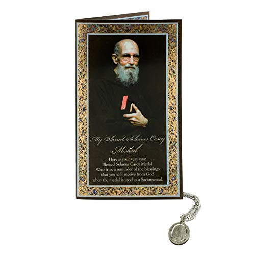 Venerare Blessed Solanus Casey Medal | Silver-Tone Medal and Chain | Includes Information and Prayer Card | Great Gift for First Communion and Confirmation | Made in Italy3