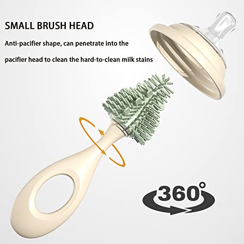 Baby Bottle Brush, Long Handle Silicone Bottle Brush Baby Bottle Brush Set For Baby Breast Pumps, Nipples, Breastmilk Storage Bag, Reusable Straws, Sippy Cups Bottle Brush With Stand #TOP2