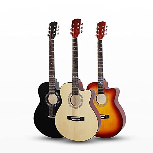 MLOPPTE Guitare,40 pouces guitare acoustique en bois pour débutants étudiants formation tilleul 6 cordes instruments de musique folk 40 pouces marron - Les Beatles, Paul McCartney, John Lennon, RIngo Starr, George Harrison MLOPPTE Guitare,40 pouces guitare acoustique en bois pour débutants étudiants formation tilleul 6 cordes instruments de musique folk 40 pouces marron – Image 3