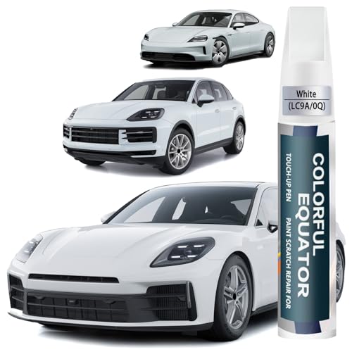 Car Touch up Paint(LC9A/0Q White) Compatible with Porsche, Car Paint Pen Scratch Repair Two-In-One Touch Up Paint, Premium Car Scratch Remover for Deep Scratches