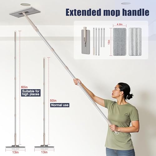 image for LòutiRoot Home Mop and Bucket with Wringer Set for Home, 3-Chamber S