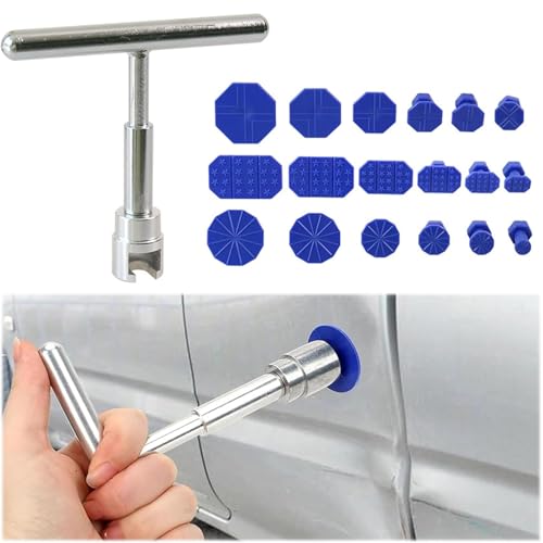 PSFXBM 19 Pcs Car Dent Puller Kit, Dent Puller, Car Dent Puller, Dent Removal Kit, Car Dent Repair Kit, Portable Car Dent Puller Kit, Car Dent Repair Kit For Car Body Damage Repair For Automobiles