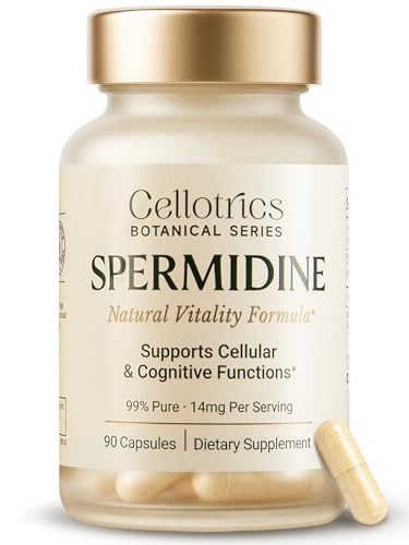 CELLOTRICS Spermidine Supplements - 1260mg | Ultra-Pure 99% Spermidine, Made in USA & USA 3rd-Party Tested |100x More Potent, Spermidine Supplements for Women & Men, Longevity Support