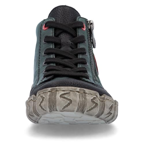 Rieker Damen Klassische Stiefel L0306, Frauen Stiefel,Winterstiefel,Winterschuhe,uebergangsstiefel,uebergangsschuhe,grün Kombi (54),40 EU / 6.5 UK