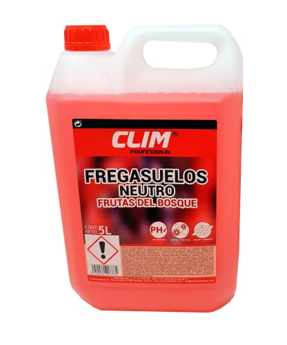 Clim Profesional Fregasuelos aroma Frutos del Bosque con PH neutro apto para todas las superficies. Garrafa 5 litros