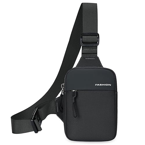 Mini bolsa bandolera para hombre, pequeña bolsa cruzada para mujer, riñonera, casual, bolsa de pecho para teléfono, impermeable, delgada, bolsa de bolsillo personal, mochila para viajes, senderismo,