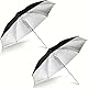 Fotografie Regenschirm Beleuchtung Kit Reflektor, 43 Schwarz/Silber reflektierenden Regenschirm Kit für Kontrast, Spotlight, Studio/Outdoor-Fotografie und Video-Beleuchtung Zubehör (43cm/17in)