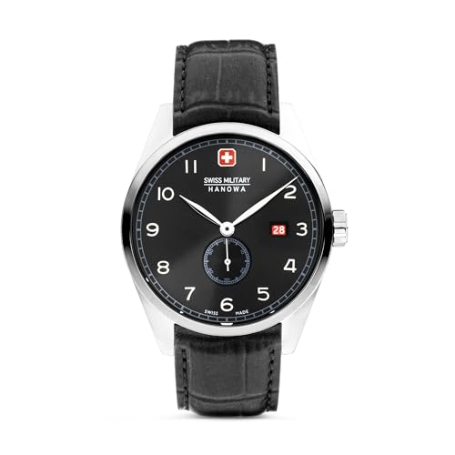 Image of Swiss Military Hanowa Lynx Black Dial Watch for Men - SMWGB0000703