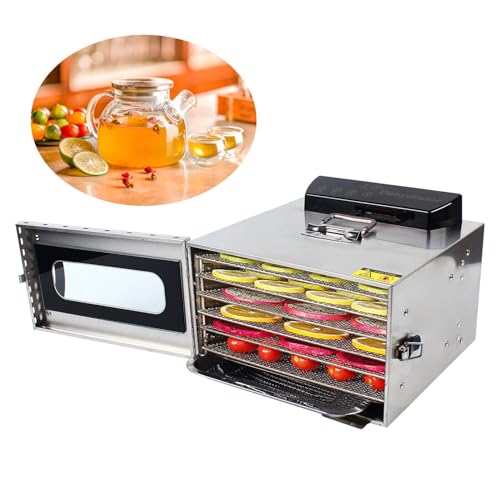 Gefriertrockner,6/10 Etagen Dörrautomaten Dehydrator für Lebensmittel Gefriertrockner Für Zuhause 10 Etagen Edelstahl Dörrgerät Dörrapparat Dörrautomat Obsttrockner Dehydrator 30-90℃ (6) – Bild 4
