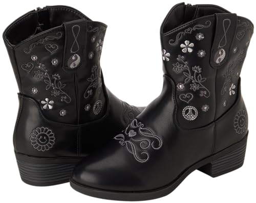 bebe Girls' Cowgirl Boots - Embroidered Western Roper Boots - Cowboy Boots for Girls (Toddler/Girl)2