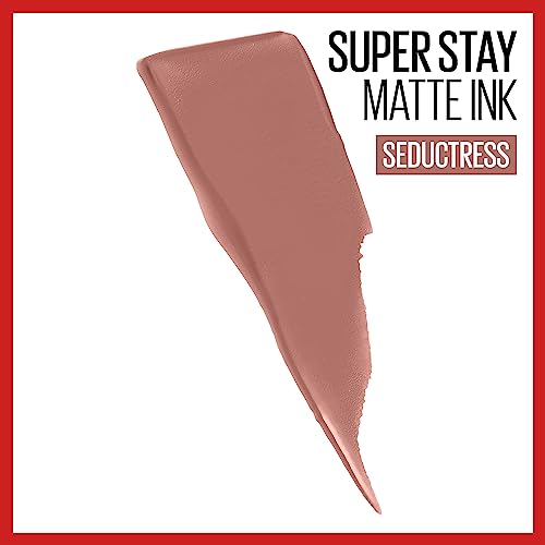 Maybelline Super Stay Matte Ink Liquid Lipstick + Color Sensational Lip Liner Makeup Bundle, Includes 1 Lipstick In Seductress And 1 Lip Liner In Purely Nude #TOP1