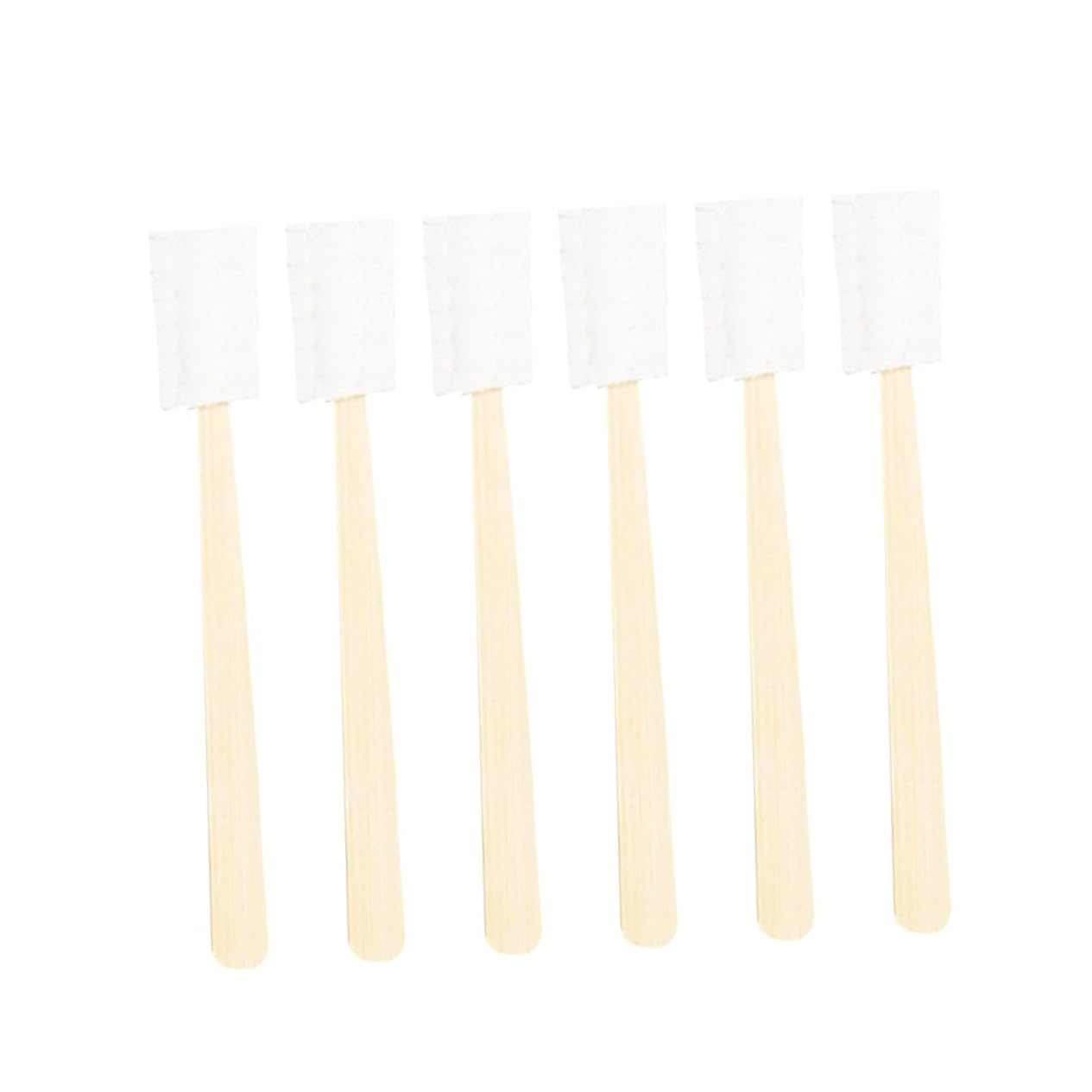 FRCOLOR 60 pz spazzolino portatile spazzolino ergonomico dopo il parto vuoto spazzolino da denti viaggio spazzolino born spazzolino da denti maternità garza prigionia donna incinta bambù bianco