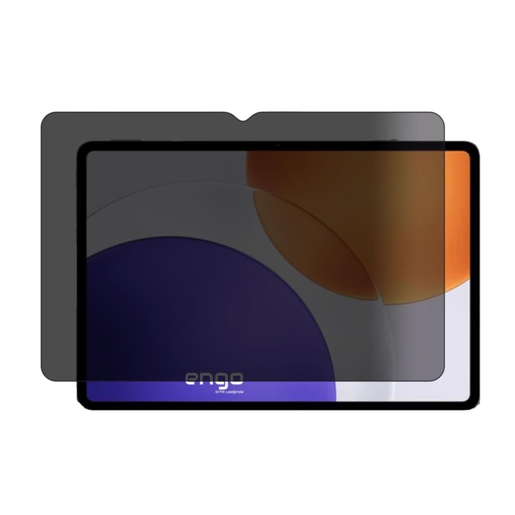 Engo Xiaomi Pad 7s Pro 12.5 İnç İle Uyumlu Hayalet Ekran Koruyucu, Yandan Görünmeyen Anti-Spy Gizlilik (Privacy) Koruması, 9h Temperli Nano Kırılmaz Esnek Cam, Parlama Ve Parmak İzi Önleyici