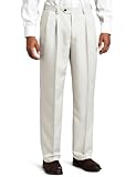 Geoffrey Beene Men's Performance Microfiber Pleat Front Extender Waist Pant