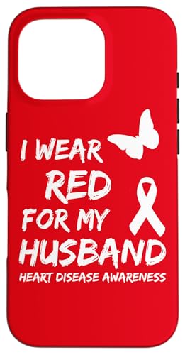 Heart Disease Awareness I Wear Red For My Husband Ribbon �X�}�z�P�[�X iPhone 16 Pro �p