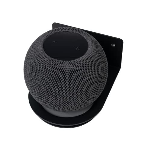 shinar Metal Universal Wall Mount for Dot 4/Dot 5 Generation Homepod Mini Space-Saving Holder Accessories for Dot 4/Dot 5 and Homepod Mini Stand with Integrated Cable Management White (Black) - Image 2